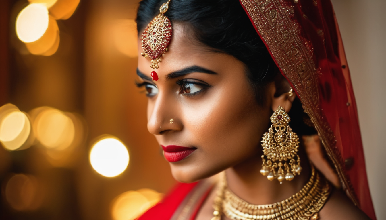 reception makeup look for bride in saree bangalore