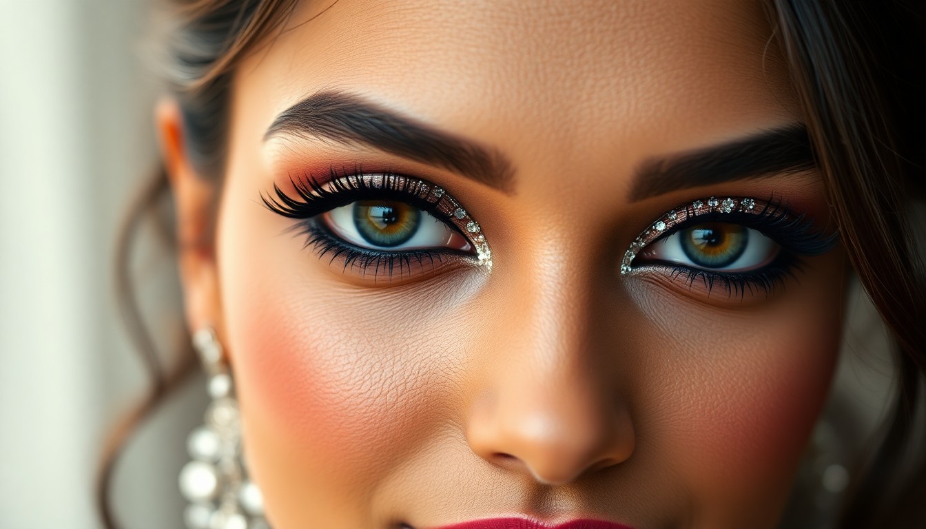 cocktail night glitter glam makeup Bangalore