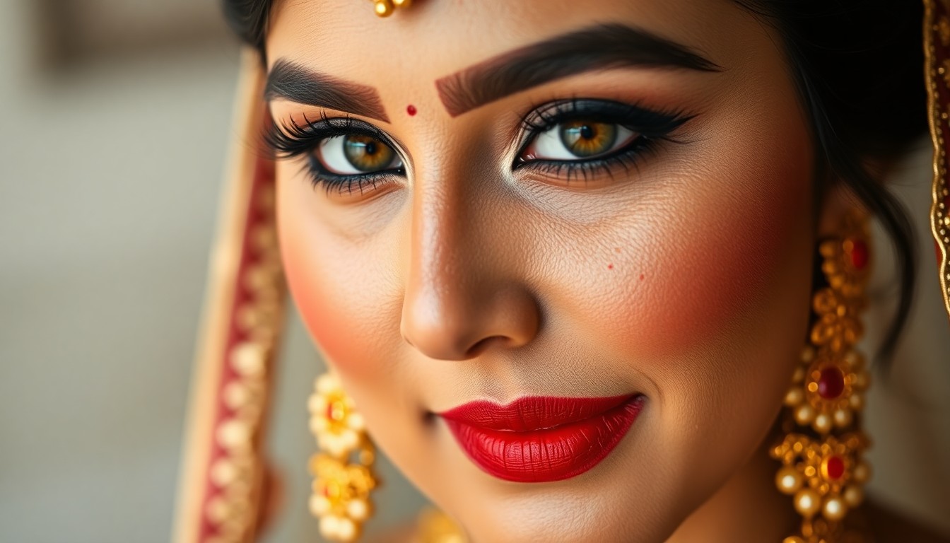 dramatic lash extensions for bridal portraits