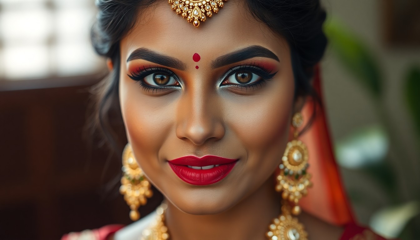 kohl focused traditional indian bridal look