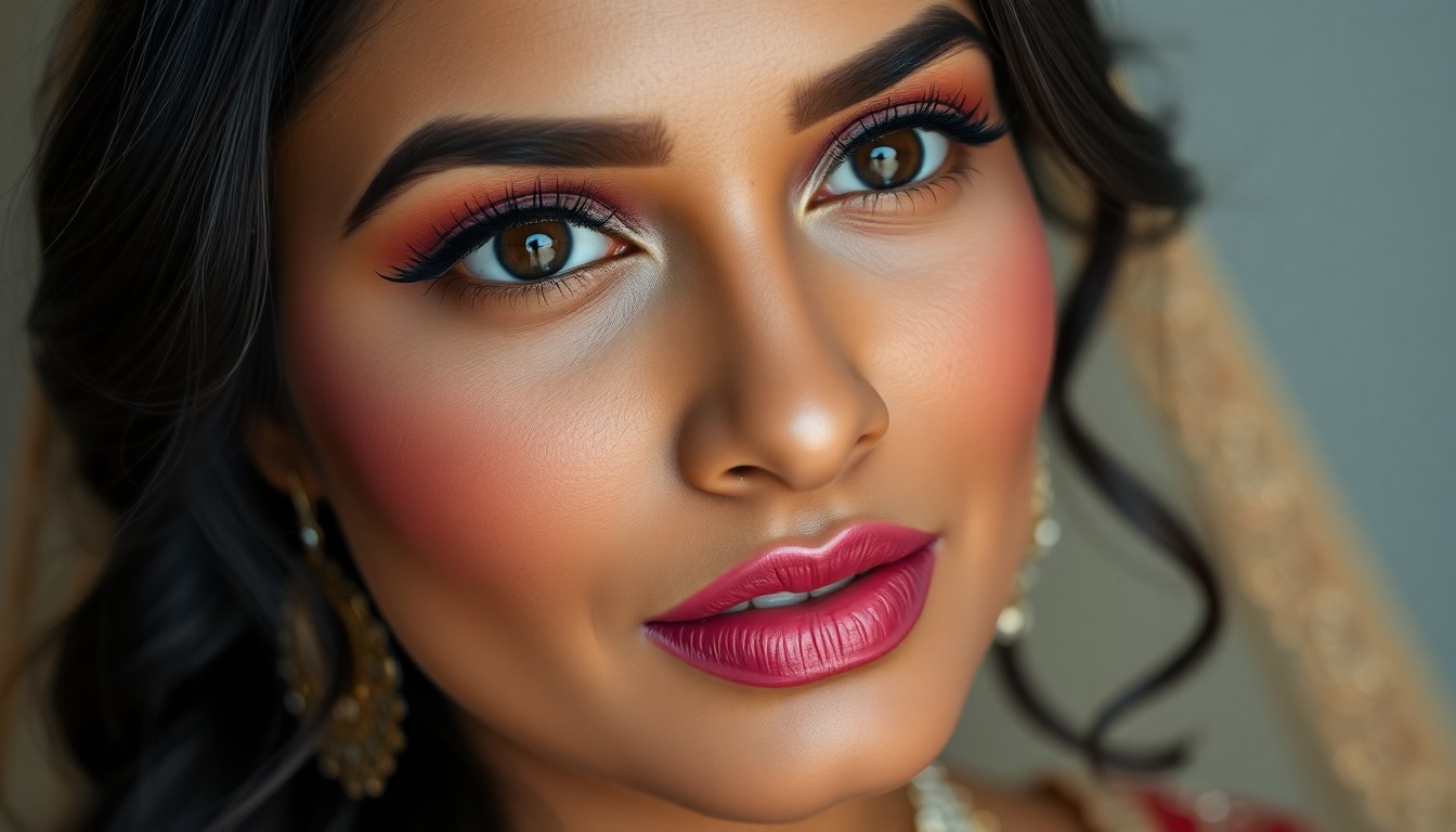 nikah makeup artist Bangalore with floral jewelry styling