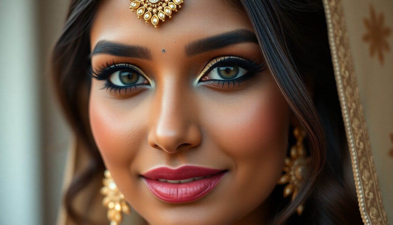 reception gown makeup and hair styling Bangalore