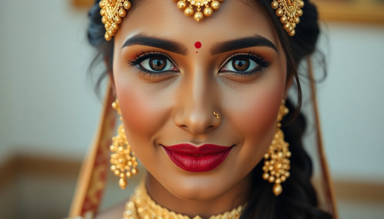 sun kissed bronzed bridal look Bangalore