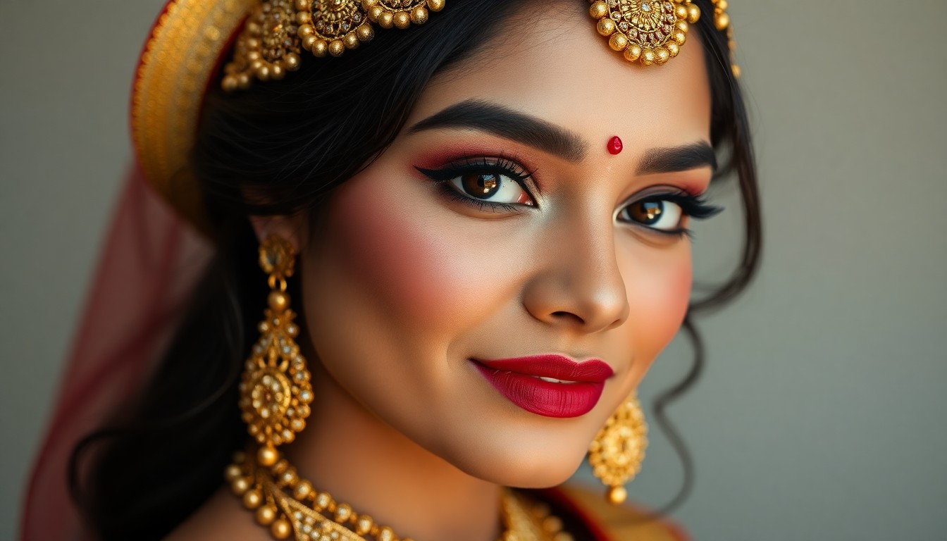 bridal makeup for temple wedding Hyderabad
