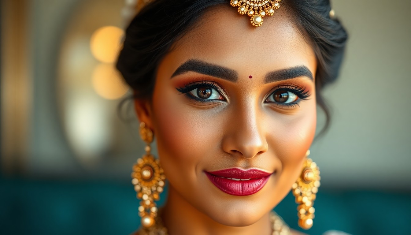 modern engagement makeup Hyderabad