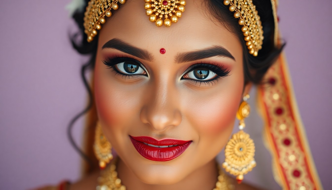 North Indian bridal makeup Bangalore