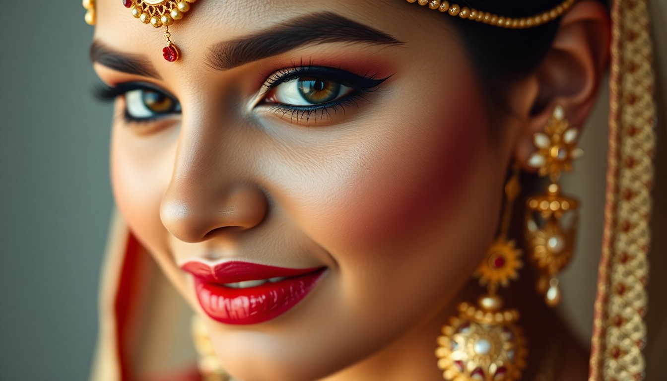 bridal hairstyling and makeup Bangalore